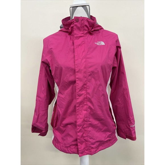 The North Face Other - Girls The North Face Pink Grey Hooded HyVent Raincoat Windbreaker Child LG 14/16
